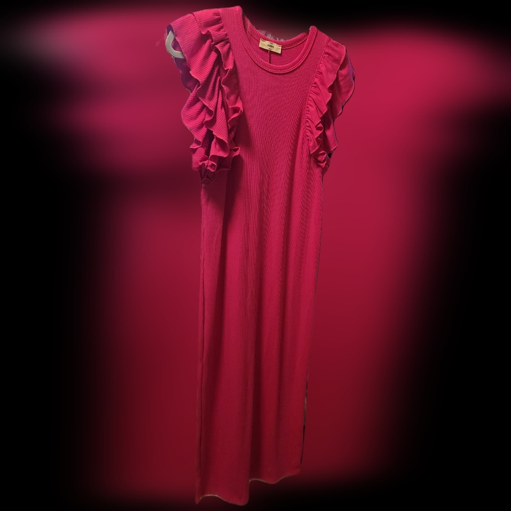 53-entro tube dress Sleeveless ruffles at sleeve(runs small)